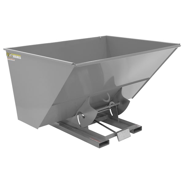 Vestil Light Duty Self-Dump Hopper 3 Cubic Yard 2000 lb Machine Gray D-300-LD-GY-MG - main